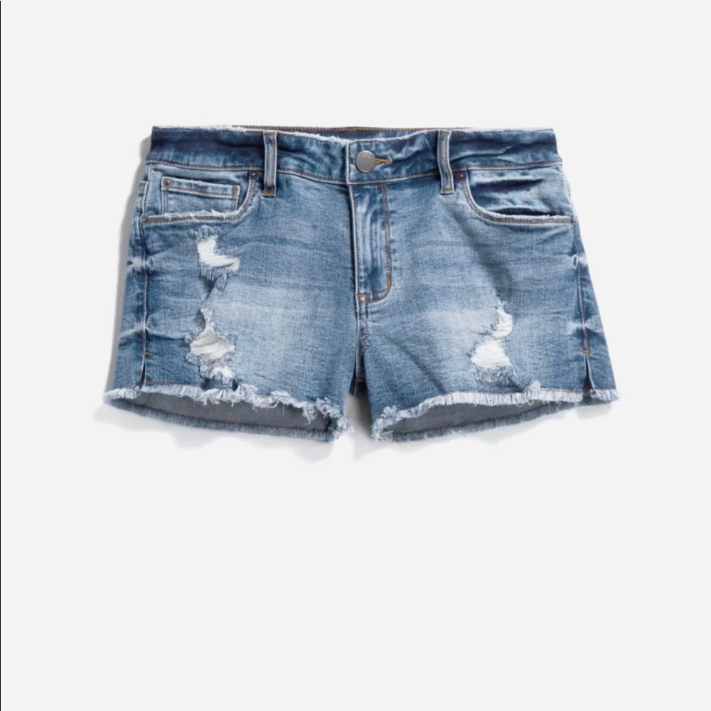 STS Blue Aubrey Distresses Fray Hem Short
